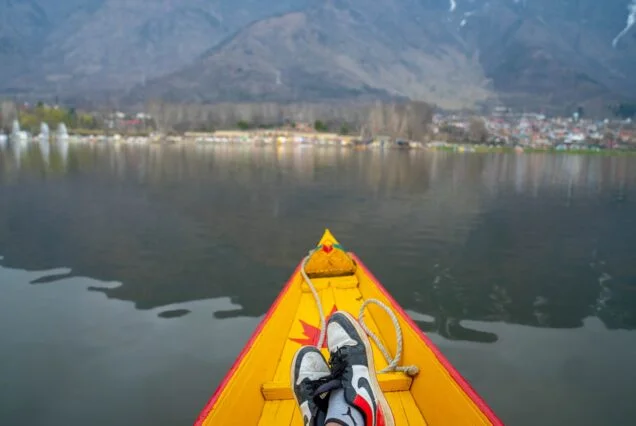 Shikara ride in Kashmir